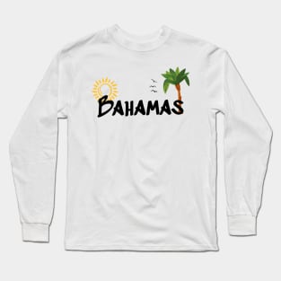 Bahamas island typography Long Sleeve T-Shirt